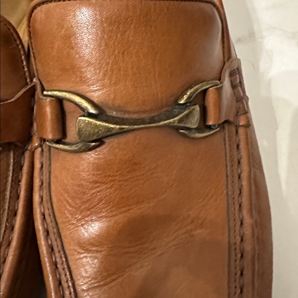 Donald J. Pliner Tan Leather Slip-On Loafers - Picture 11 of 11